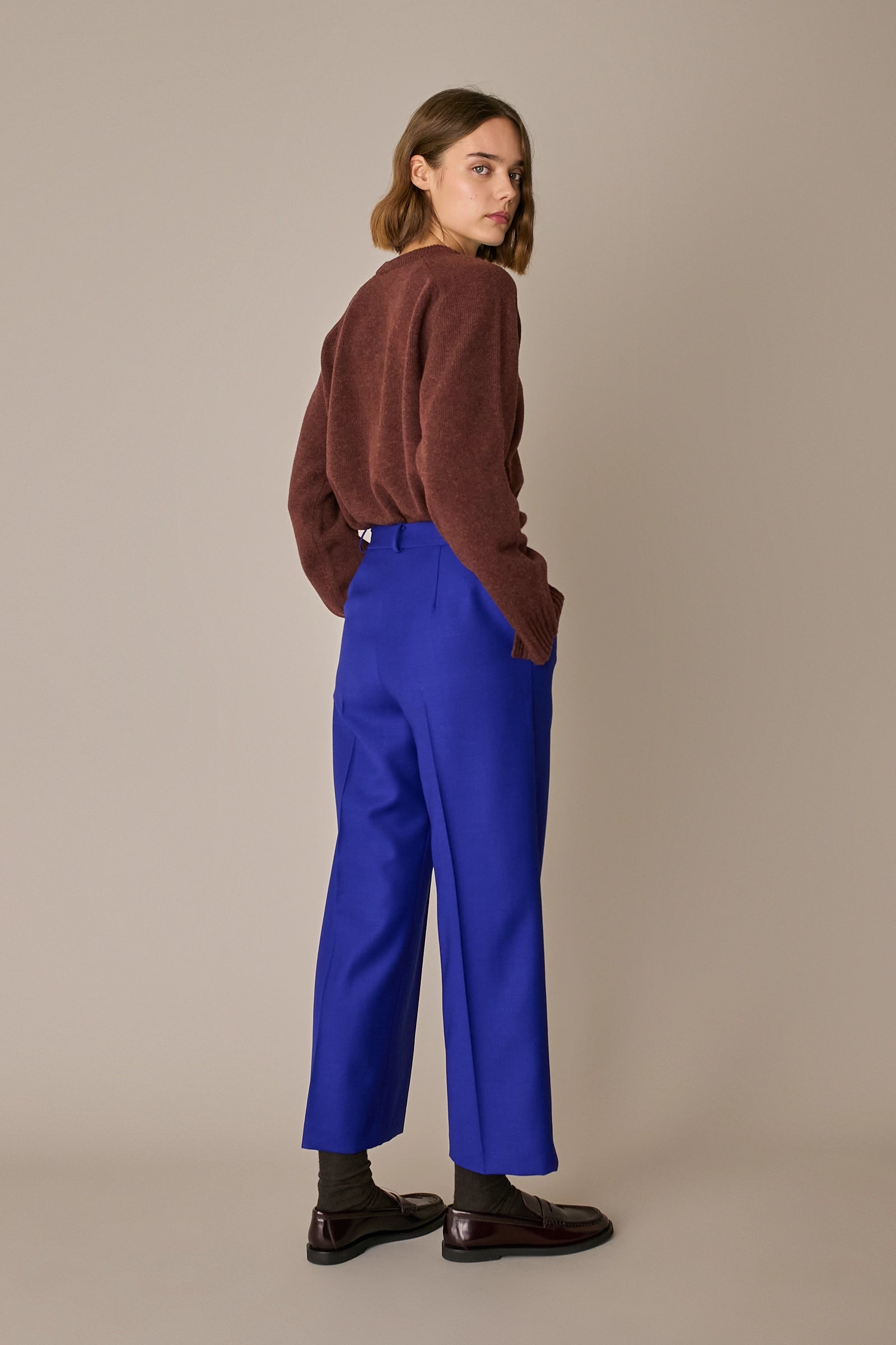 Wool tailored trousers