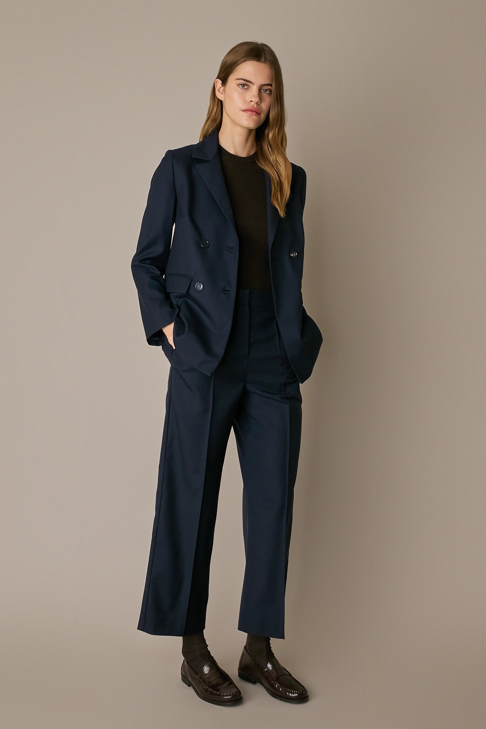 Pantaloni timeless in lana stretch