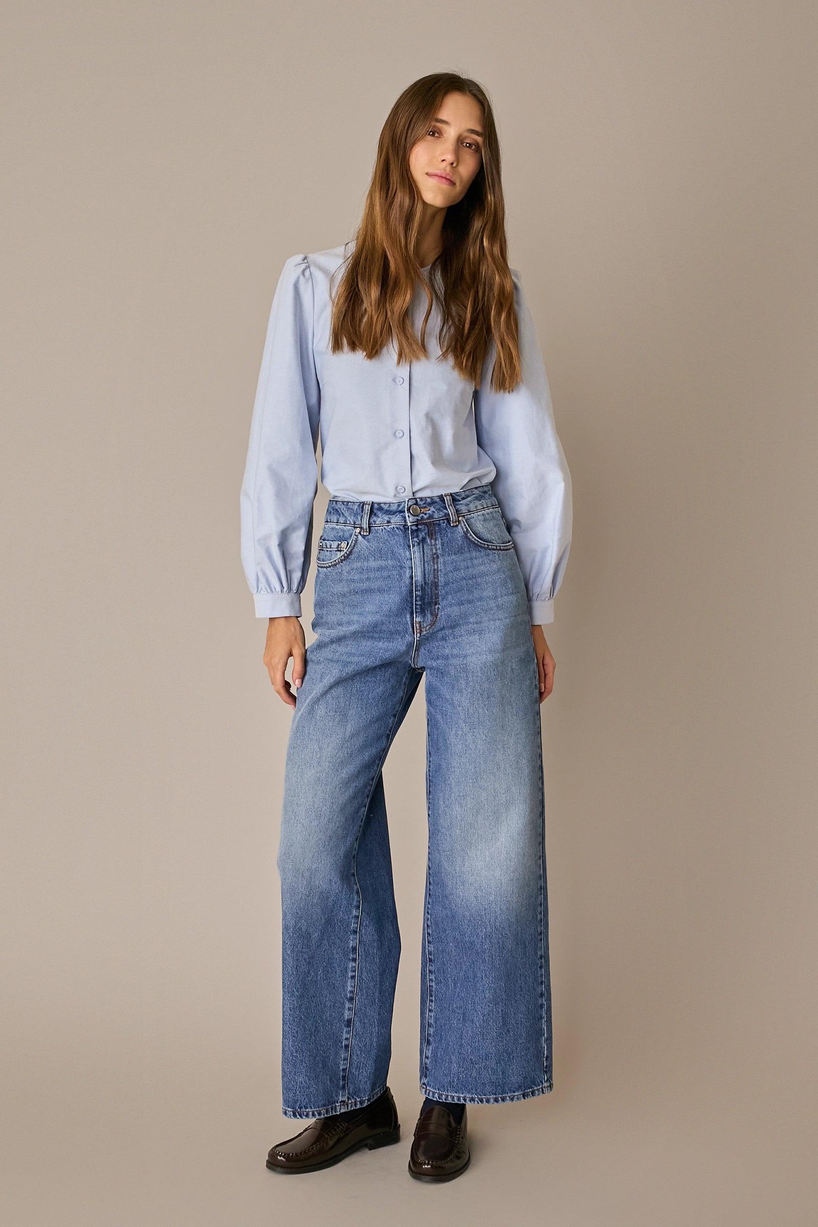 90s cotton denim 5-pocket jeans