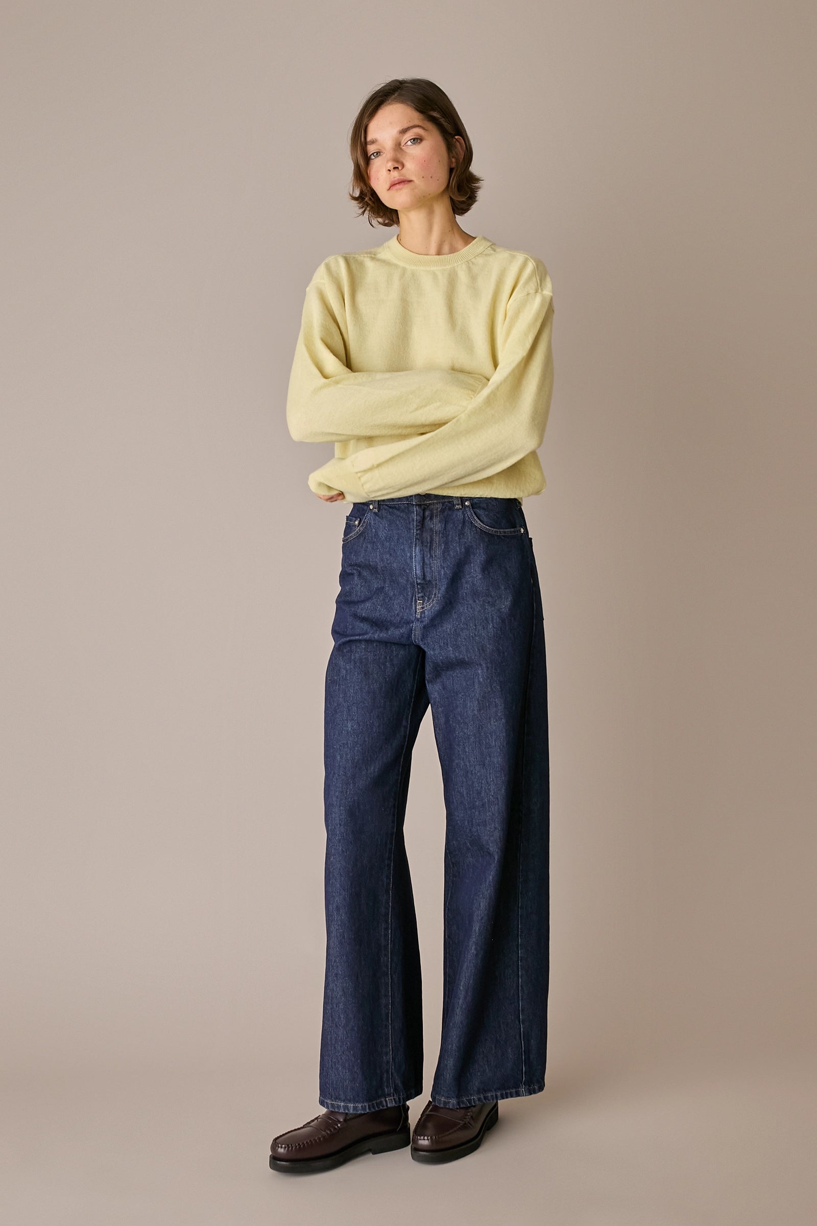 jeans 5 tasche 90s in denim di cotone denim blu per look casual