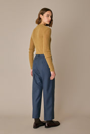Wool-blend tailored trousers