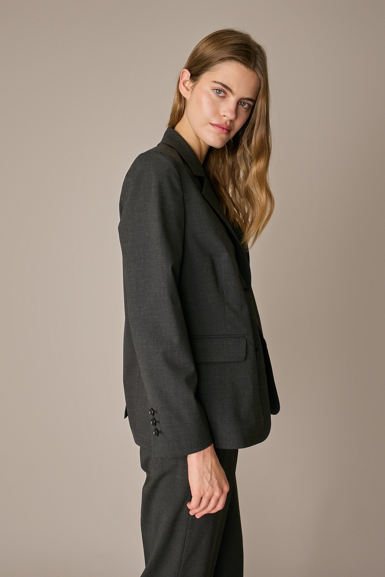 Stretch wool blazer