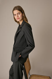 Stretch wool blazer