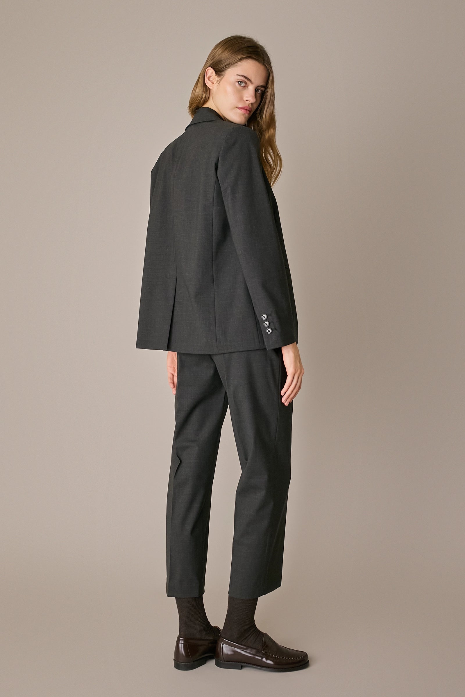 Stretch wool blazer