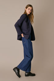 Single-breasted stretch wool blazer