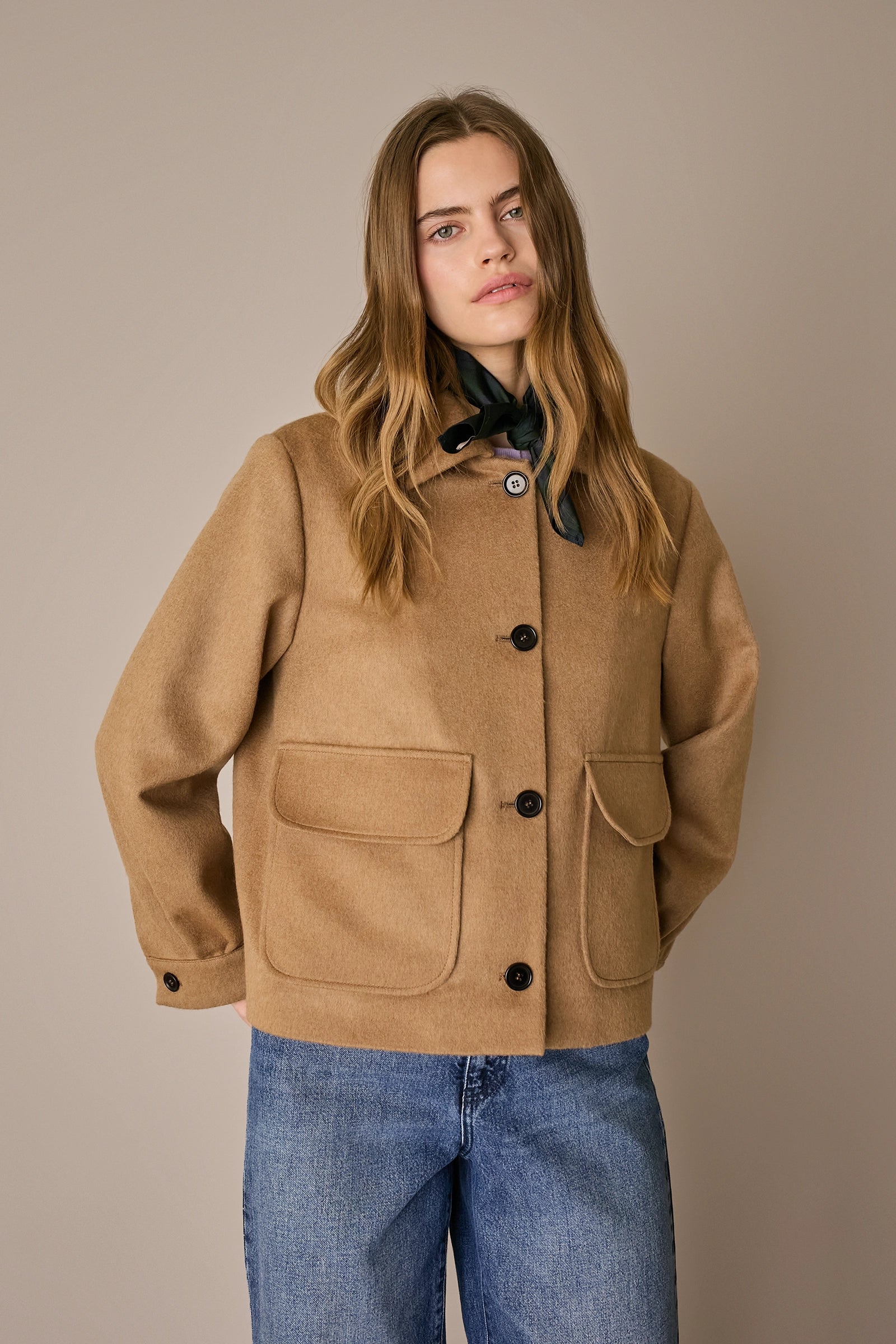 Carded wool jacket