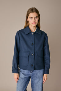 Wool and cashmere jacket - Blue-green / 40