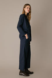 Blazer doppiopetto in lana stretch