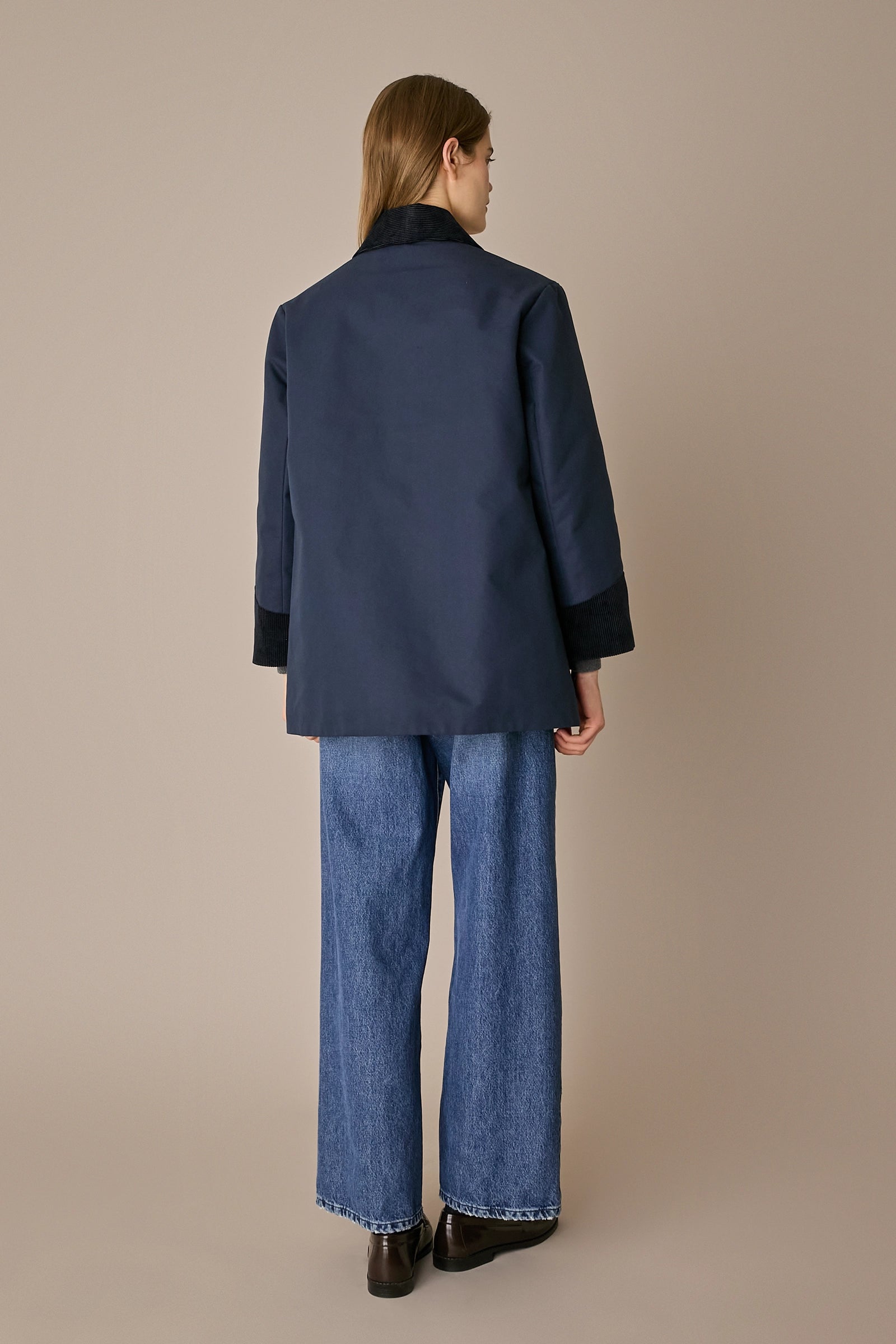 Giacca imbottita – Everyday Wear blu navy, vestibilità regolare, in cotone