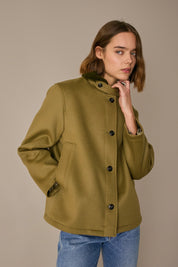 Wool and cashmere deck jacket