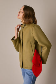 Wool and cashmere deck jacket