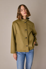Wool and cashmere deck jacket
