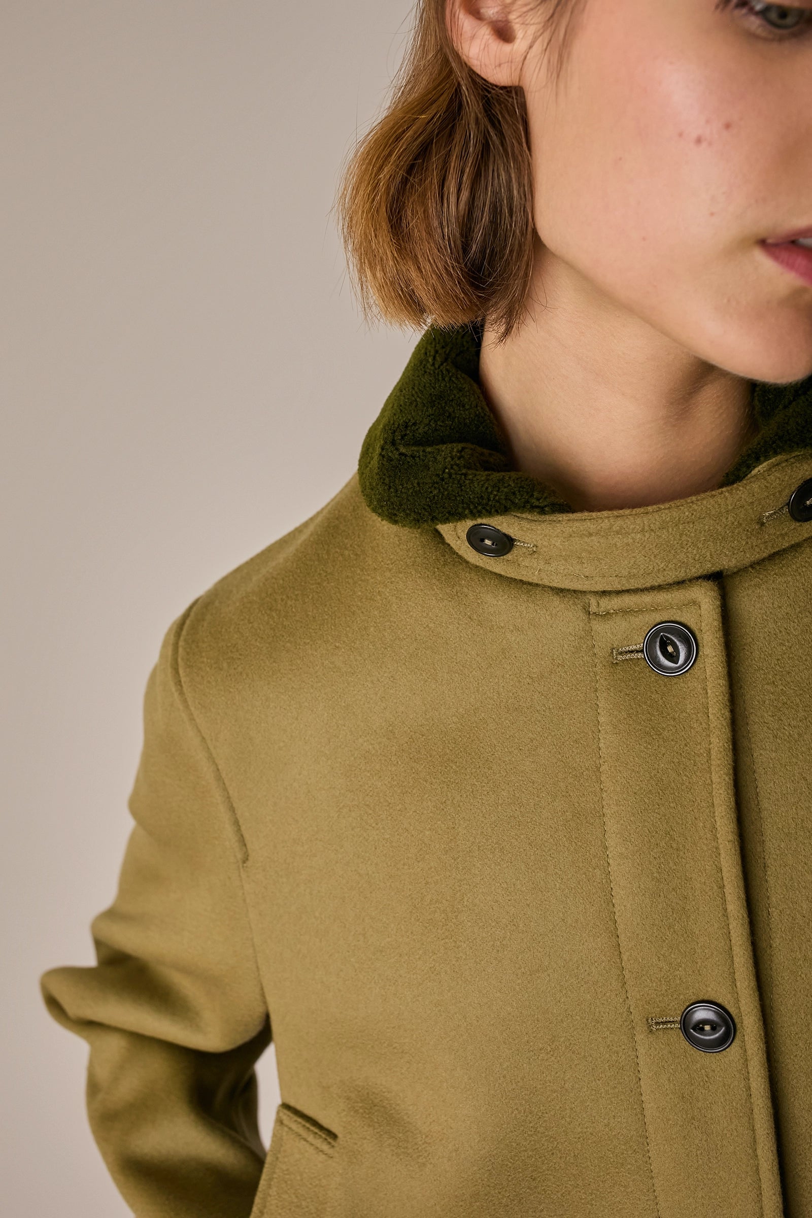 Wool and cashmere deck jacket