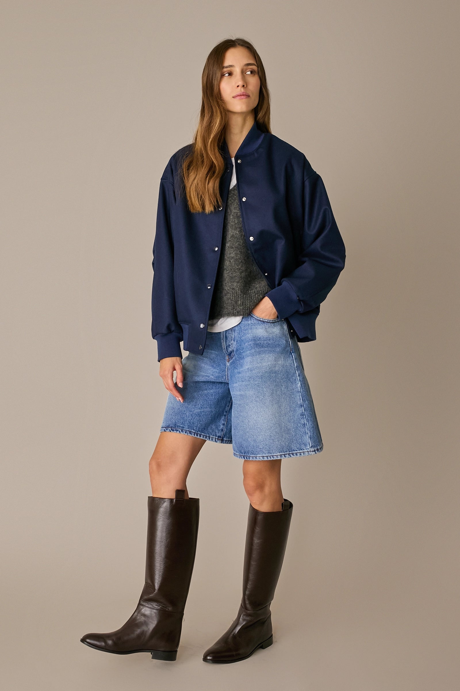 Bomber in lana vergine