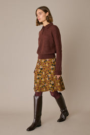 Fluid floral skirt