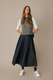 Pleated virgin wool Skirt