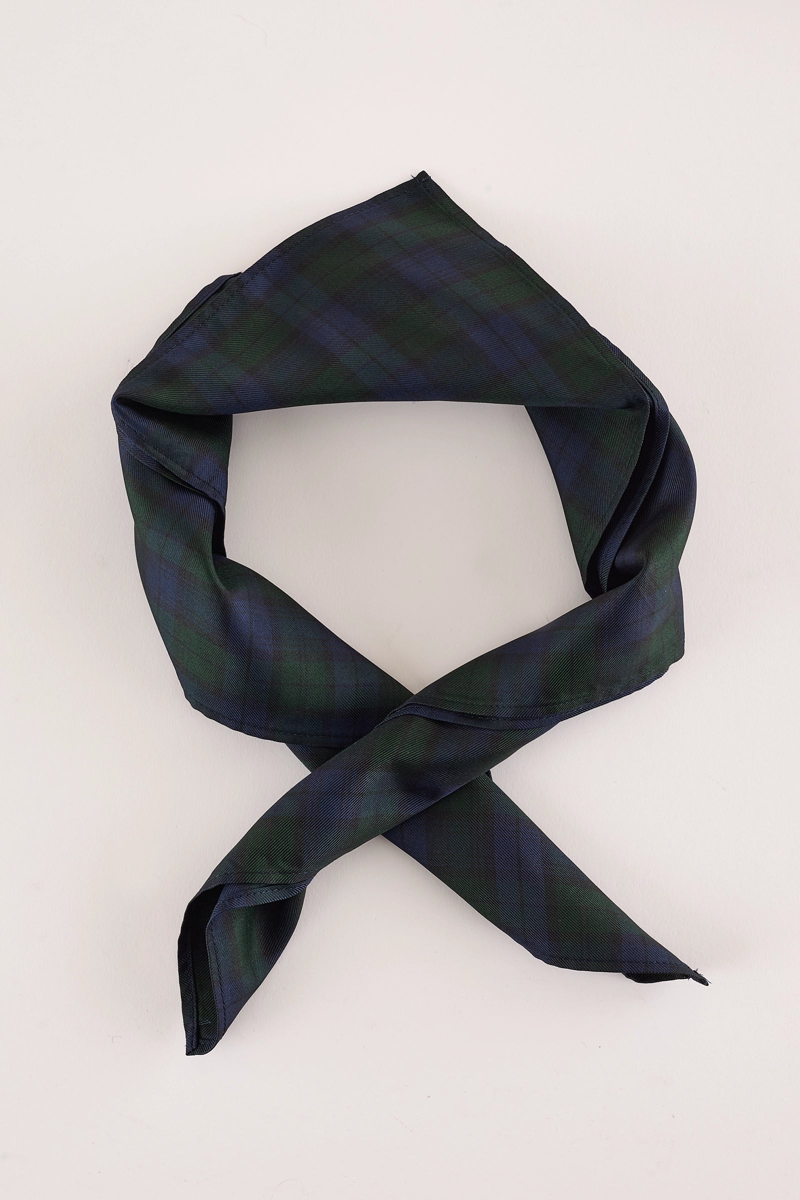 Tartan silk scarf