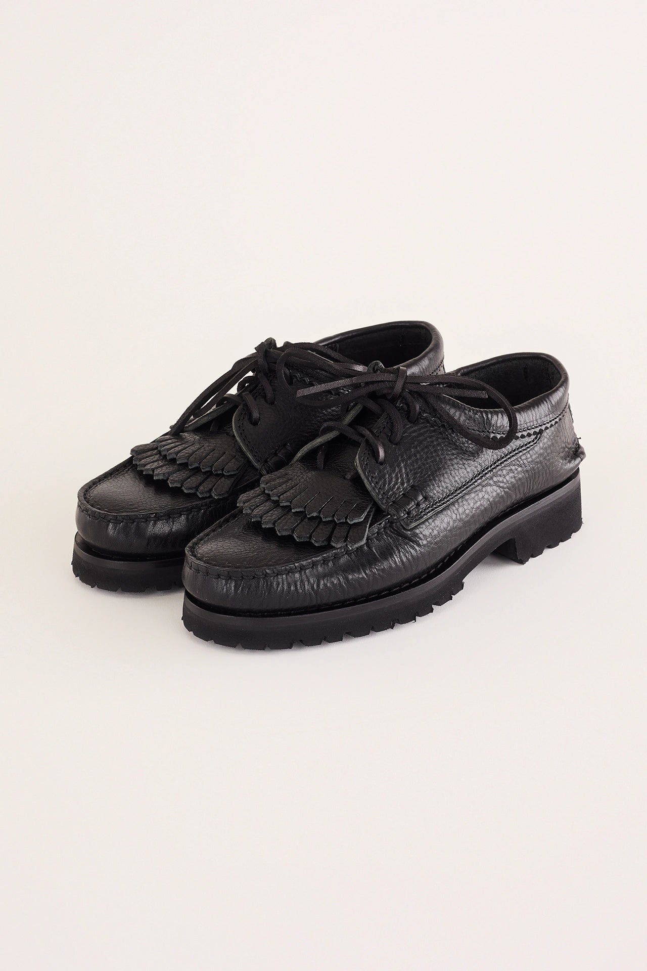 Mocassini allacciati con suola Vibram