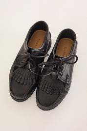 Mocassini allacciati con suola Vibram