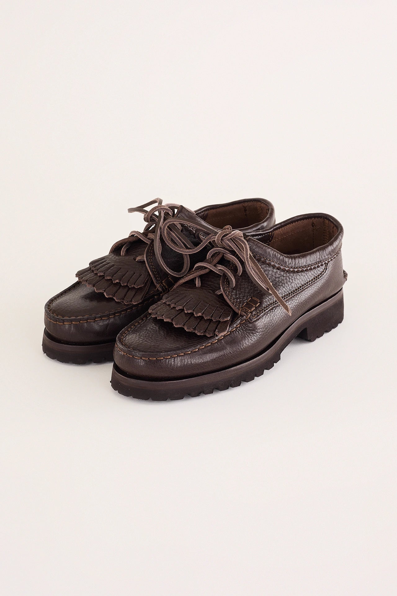 Mocassini allacciati con suola Vibram