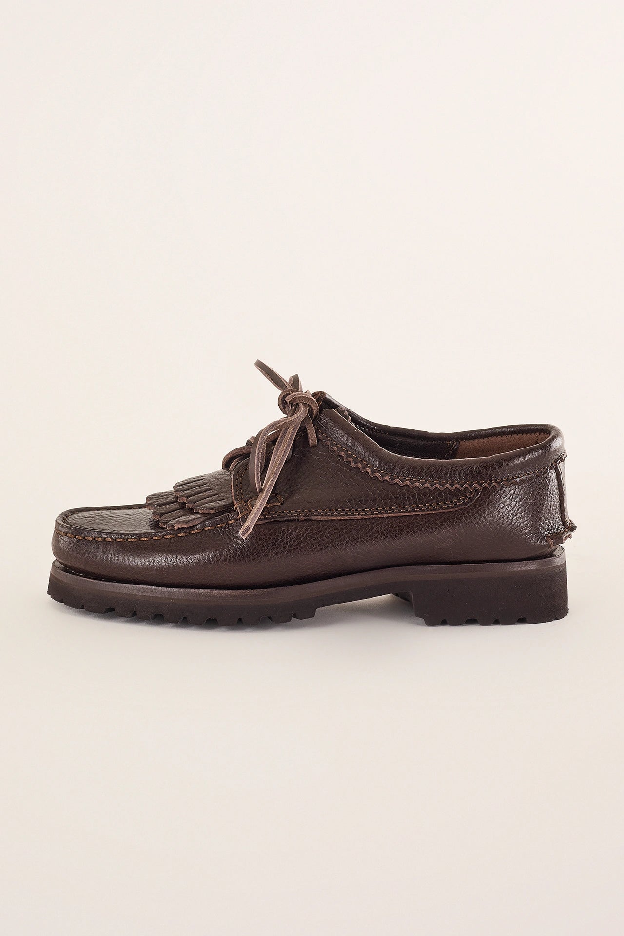 Mocassini allacciati con suola Vibram