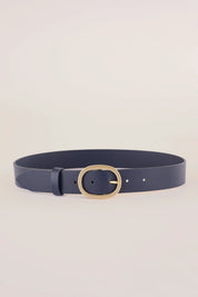 Cintura in pelle con fibbia ovale