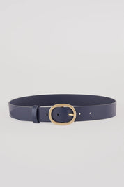 Cintura in pelle con fibbia ovale