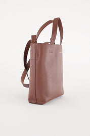 Tote bag in pelle con tracolla
