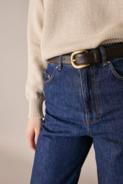 Cintura con fibbia a mezzaluna