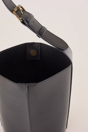 Borsa a secchiello in pelle