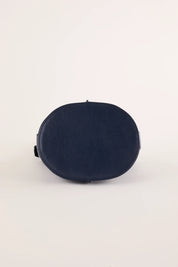 Leather bucket bag with strap