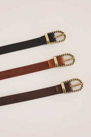 Cintura con fibbia operata ottone