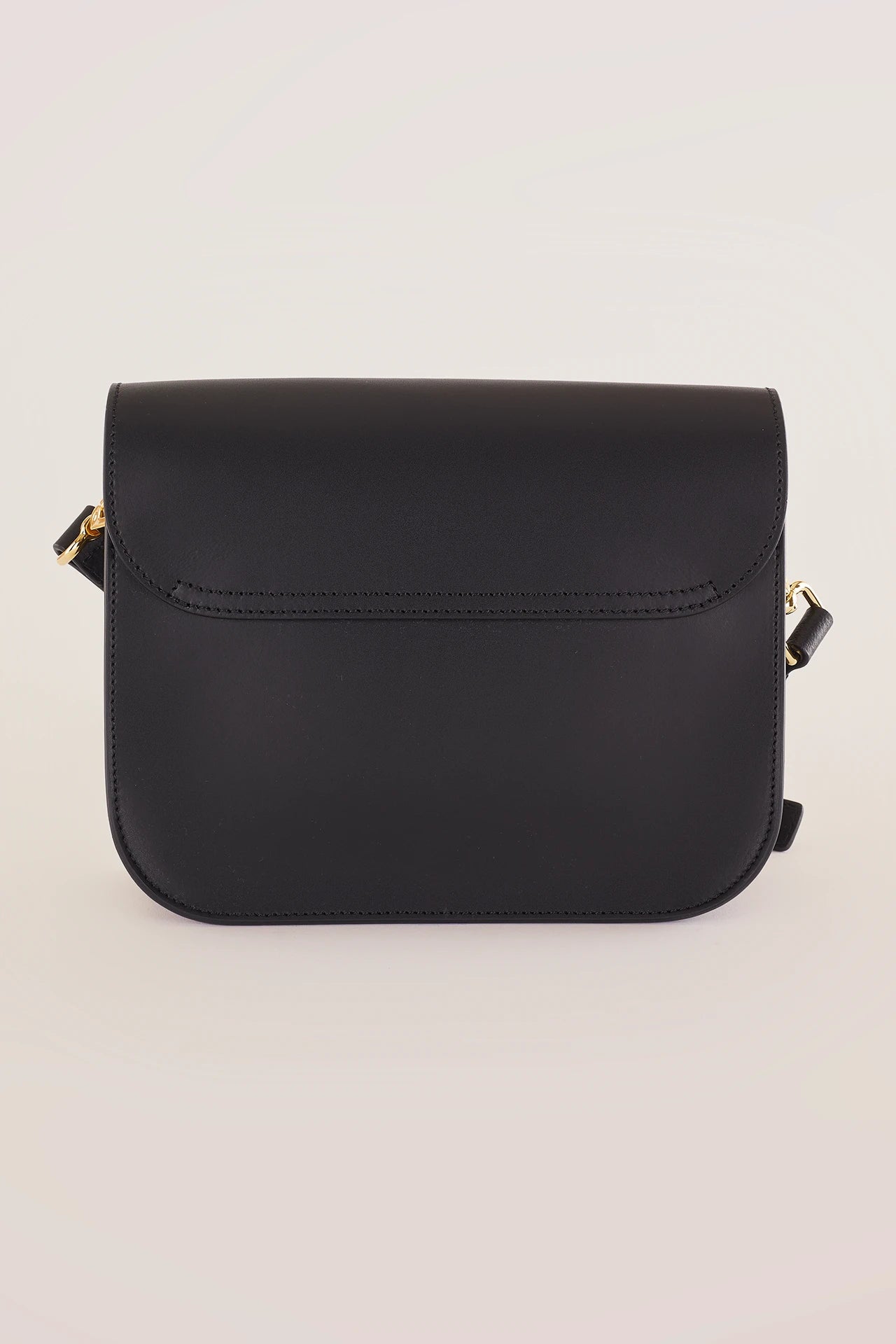 Rectangular shoulder bag with push-lock fastening