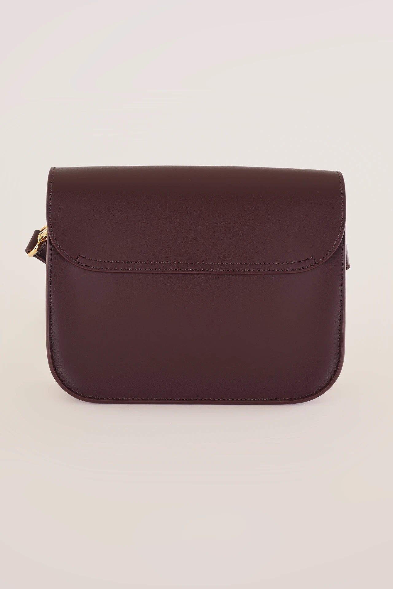 Rectangular shoulder bag with push-lock fastening