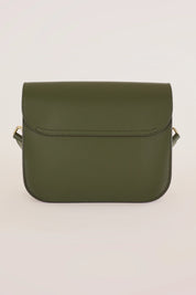 Rectangular shoulder bag with push-lock fastening