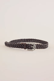 Cintura intrecciata in cuoio