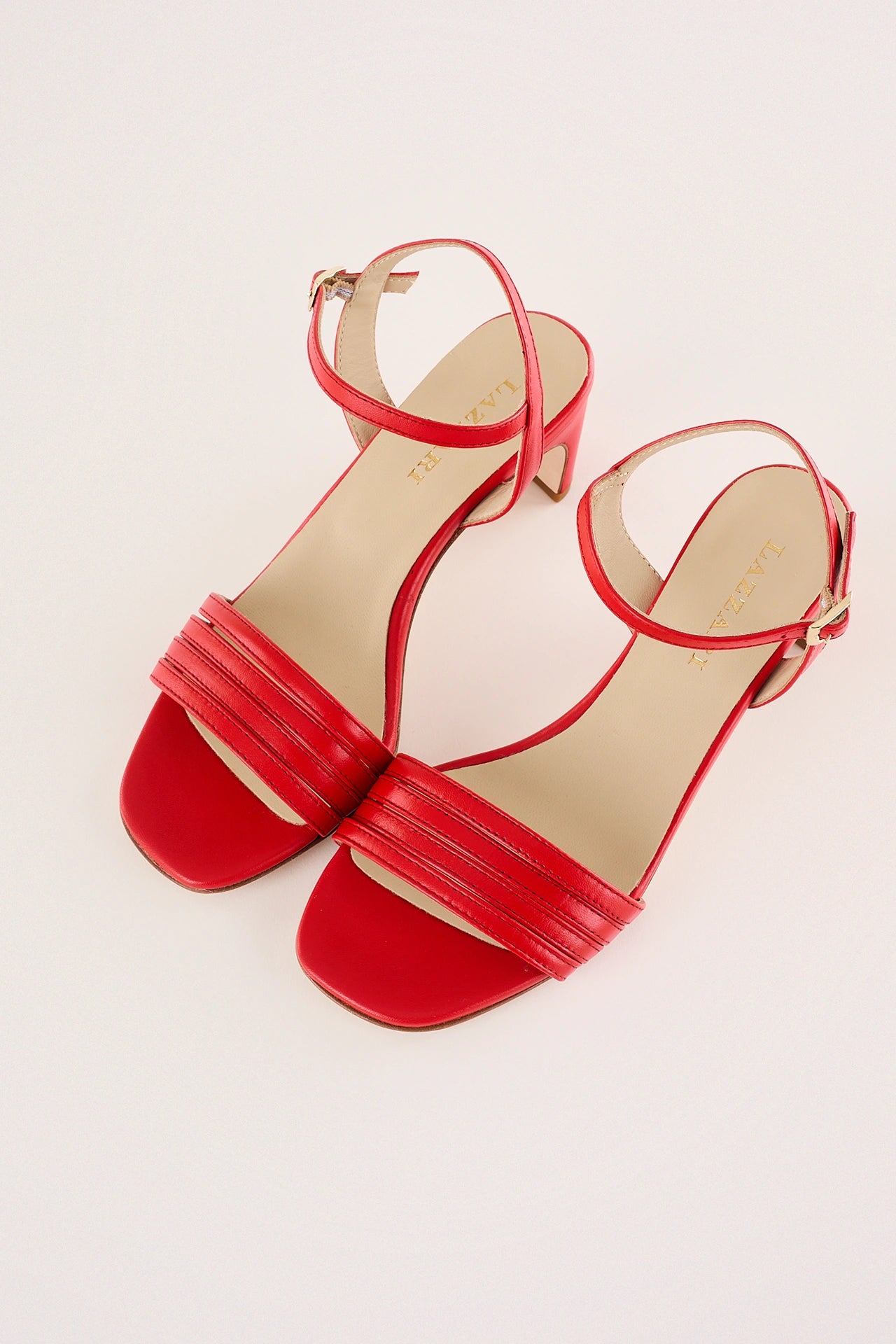 Sandals with leather straps 5 cm