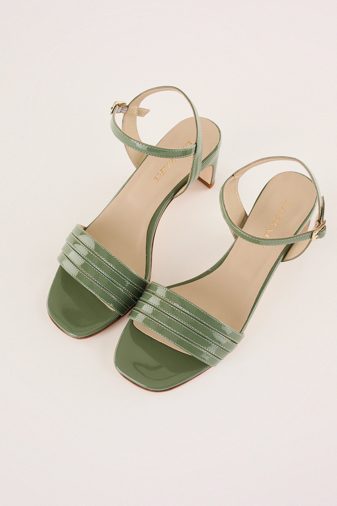 Sandals with leather straps 5 cm