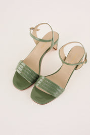 Sandals with leather straps 5 cm