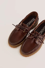 Rubber-soled boat shoes – Bianco