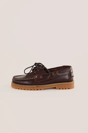 Rubber-soled boat shoes – Bianco