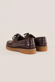 Rubber-soled boat shoes – Bianco