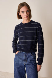 Maglia girocollo a righe