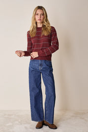 Maglia girocollo a righe