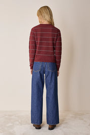 Maglia girocollo a righe