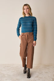 Maglia girocollo a righe