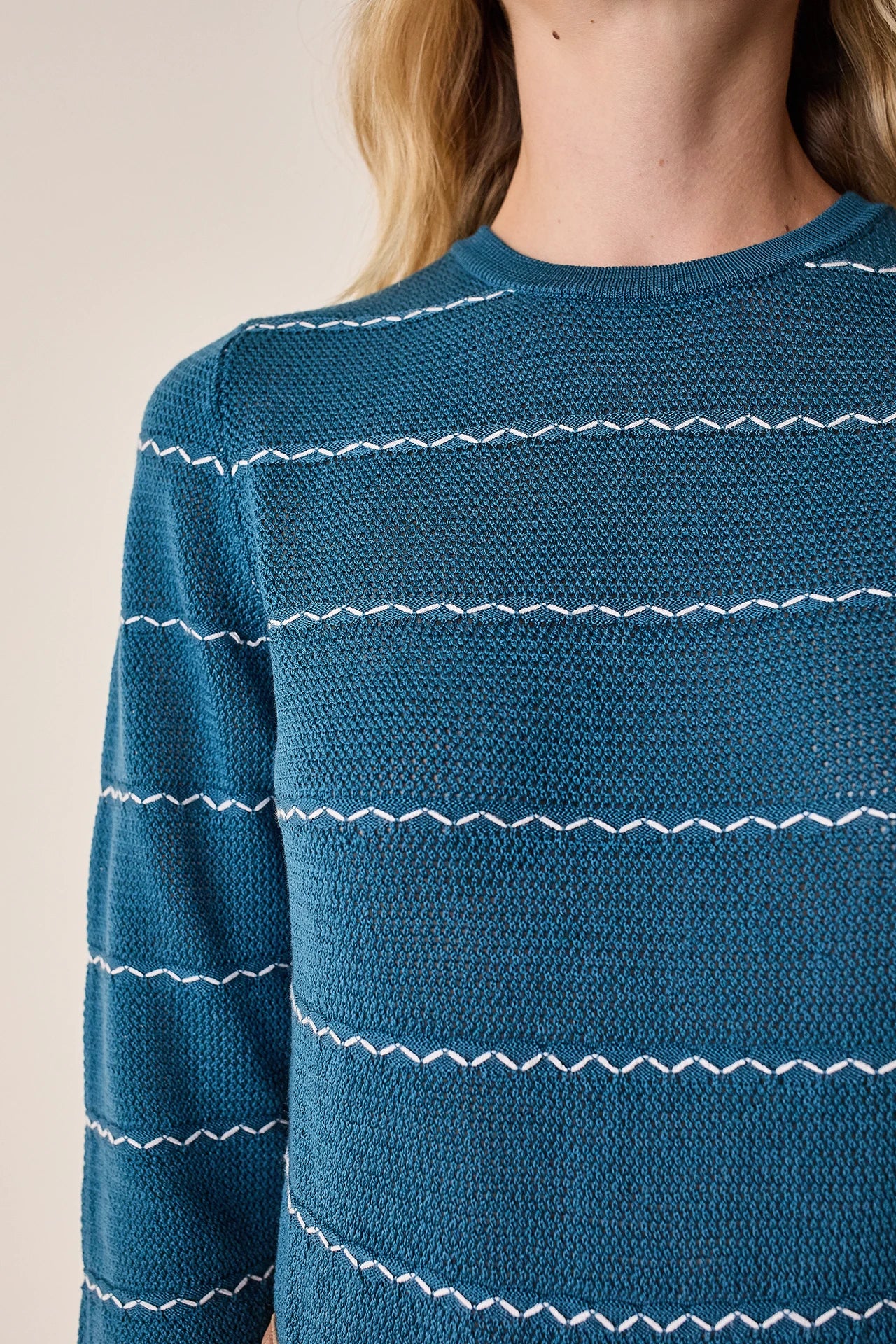 Maglia girocollo a righe