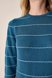 Maglia girocollo a righe