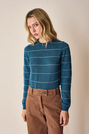 Maglia girocollo a righe