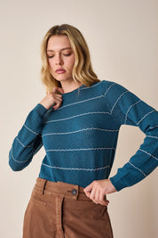 Maglia girocollo a righe